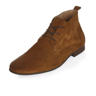 Brown suede chukka boots